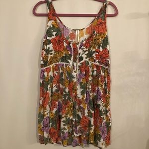 Anthro flowy floral tank